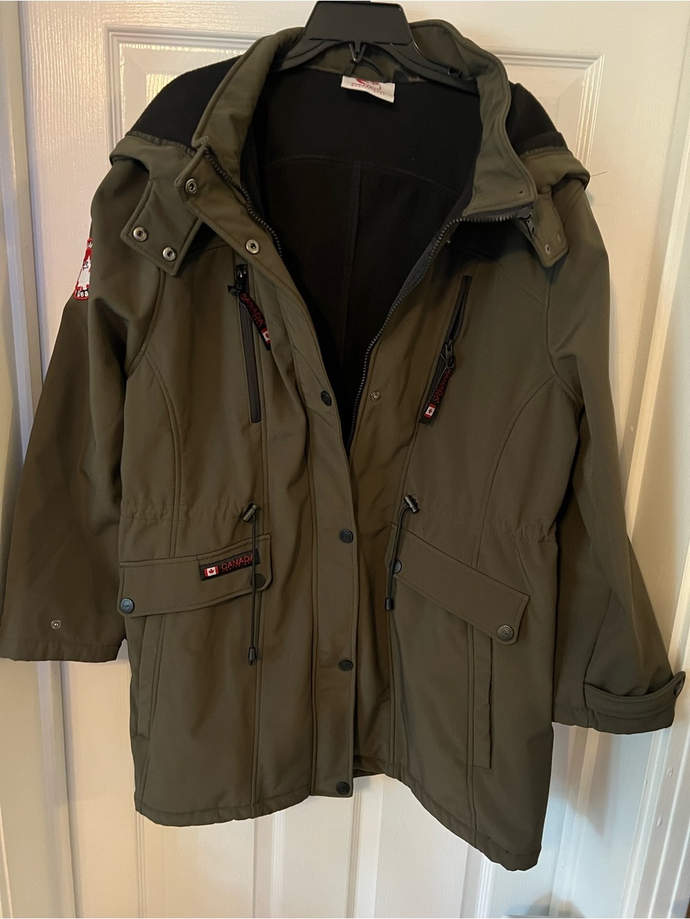 Olive Green Women's Hooded Trench Coat - Canada